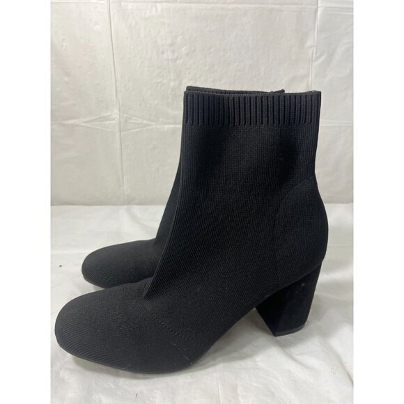 MIA Erika Fly Knit Booties Dress Boots Black - Picture 6 of 14